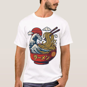 Kaganawa Wave Ramen T-Shirt Japanska Streetwear