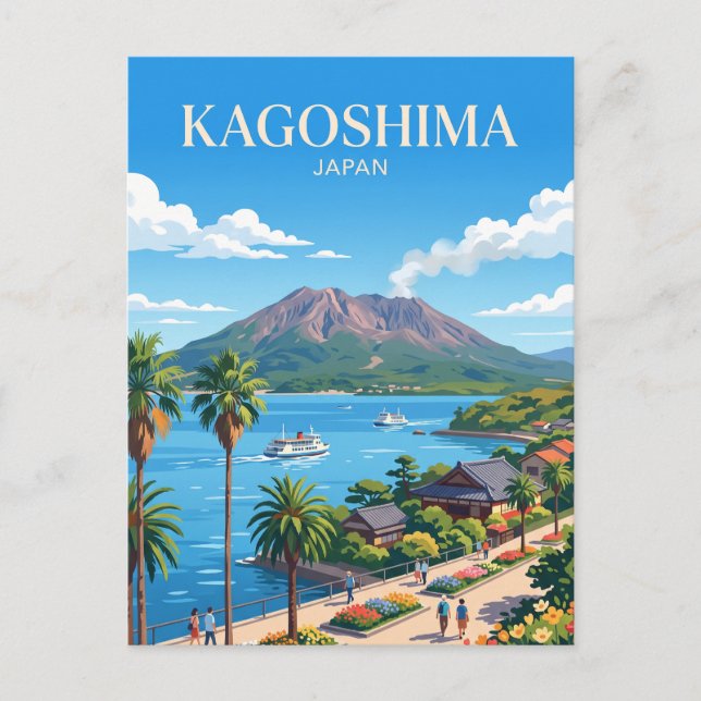 Kagoshima Japan Vykort (Framsida)