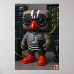 Kagu arbetar i datacentret poster