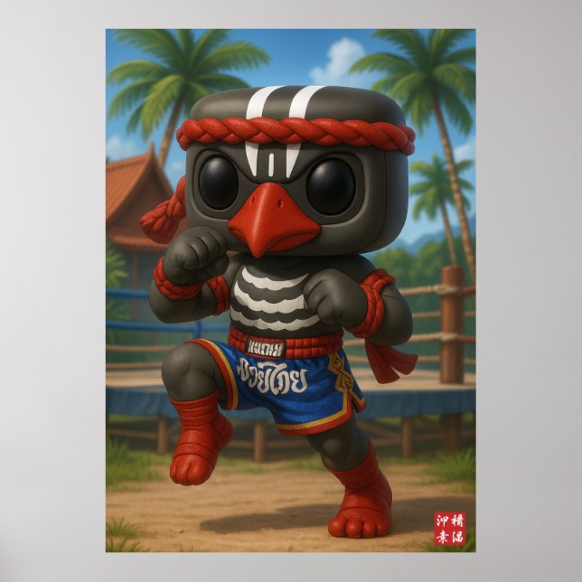 Kagu Muay Thai Fighter Poster (Framsidan)