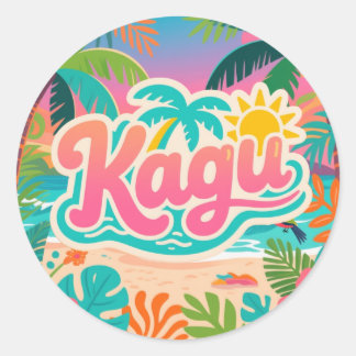 Kagu Tropical Runt Klistermärke