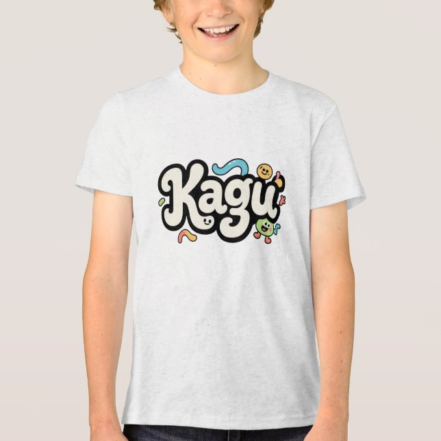 Kagu Tropical Smile för barn T Shirt (Framsida)