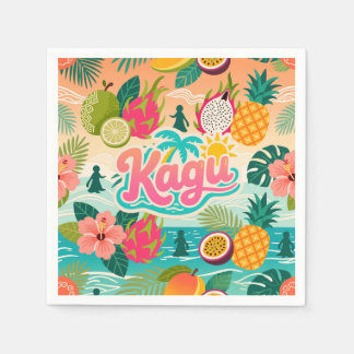 Kagu Tropical Tutti Frutti Pappersservett