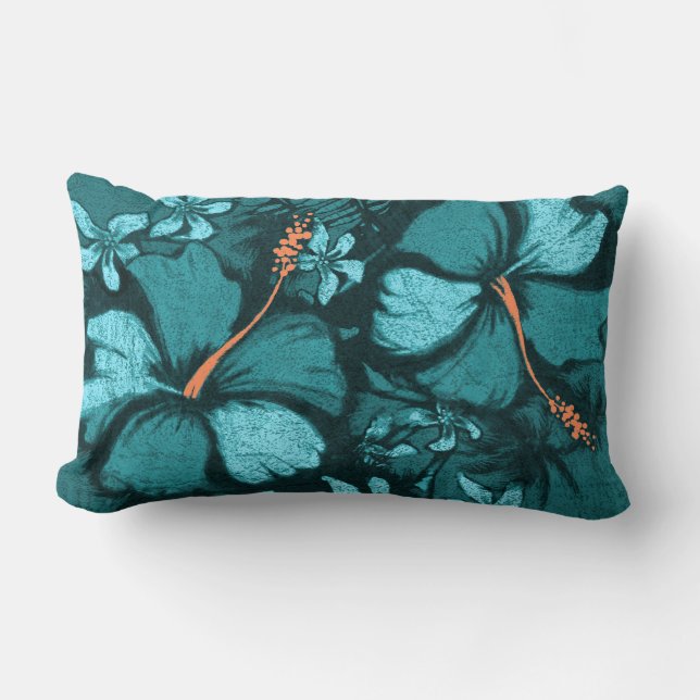 Kahala Hibiscus Hawaiian Tropical Lumbar Pillows Lumbarkudde (Framsida)