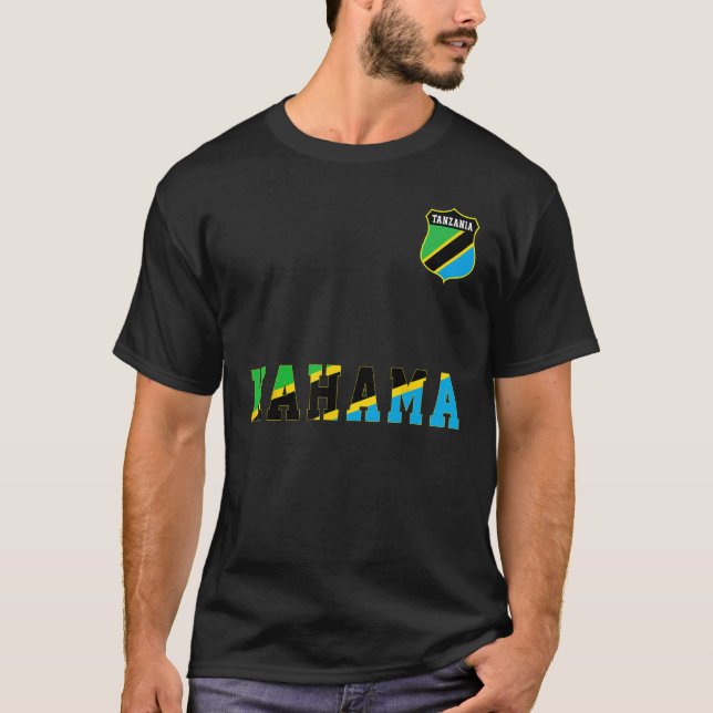 Kahama Tanzania Flag Tanzanian Men Women T Shirt (Framsida)