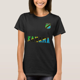 Kahama Tanzania Flagga Tanzanian Manar Kvinnor T Shirt