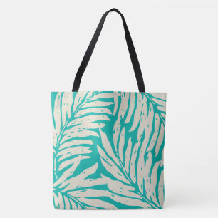 Kahanu Garden Hawaiian Handflatan Lövs Beach Bag Tygkasse