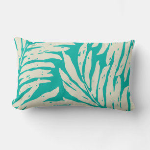 Kahanu Garden Hawaiian Handflatan Lövs Reversible Lumbarkudde