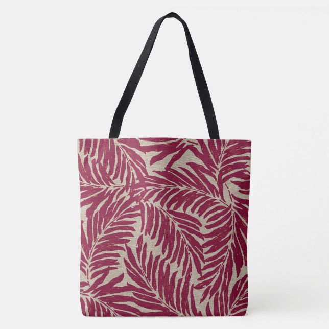 Kahanu Handflatan Hawaiian Linen Struktur Beach Ba Tygkasse (Framsida)