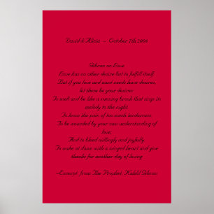 Kahlil Gibran i kärlek Poster