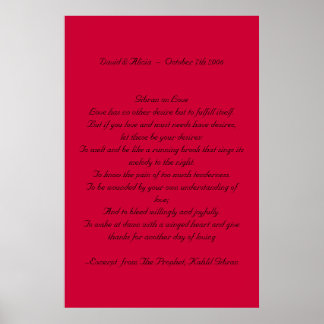Kahlil Gibran i kärlek Poster