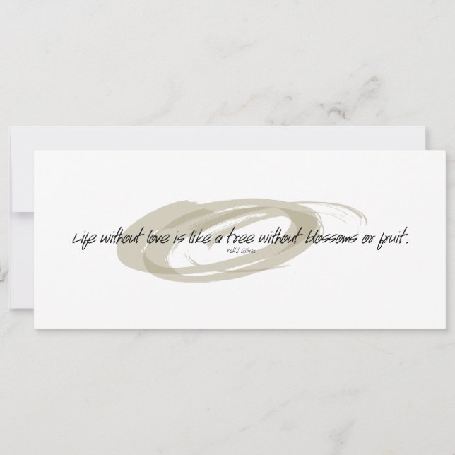 Kahlil Gibran Life without Kärlek Citat (Framsida)