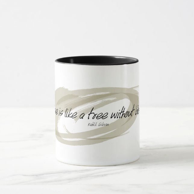 Kahlil Gibran Life without Kärlek Citat Mugg (Center)