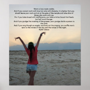 Kahlil Gibrans arbete Poster