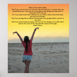 Kahlil Gibrans arbete Poster