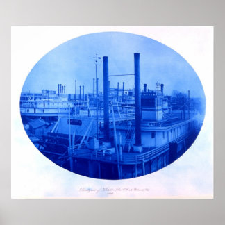 Kahlke Bros. Boatyard, Sten, IL, 1891 Poster