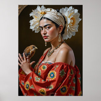 Kahlo Porträtt Poster