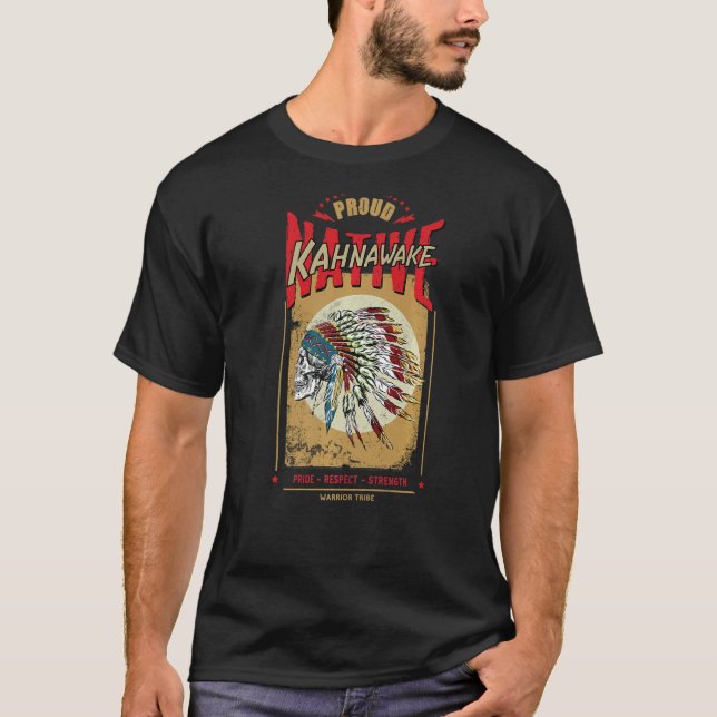 Kahnaväckning Native Indian Warrior Tribe Pro T Shirt (Framsida)