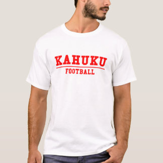 Kahuku röd anfallarefotboll tee shirt