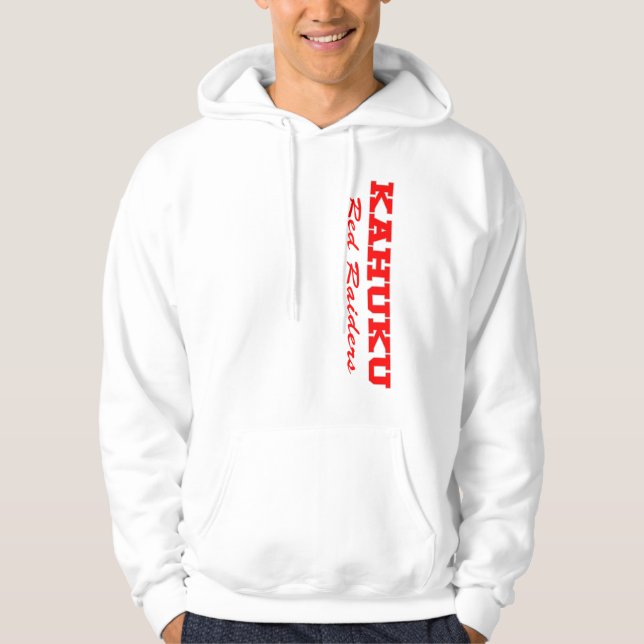 Kahuku röd anfallareHoodie Sweatshirt (Framsida)