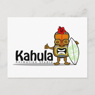 Kahula Animation Tiki Man Postcard Vykort