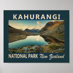 Kahurangi National Park New Zealand Vintage Poster