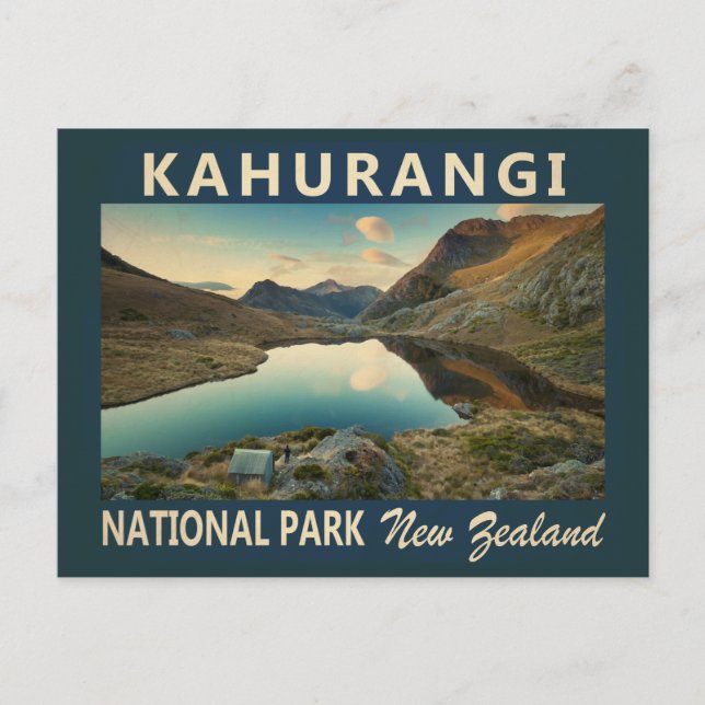 Kahurangi National Park New Zealand Vintage Vykort (Framsida)