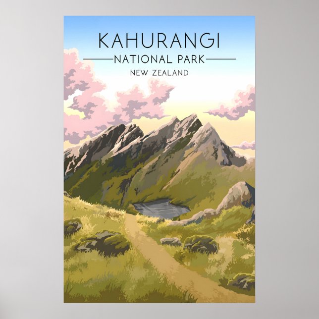 Kahurangi National Park Nya Zeeland Resa Affisch (Framsidan)