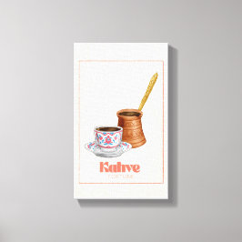 Kahve Turkiskt kaffe Ödets och kulturarvets canvas