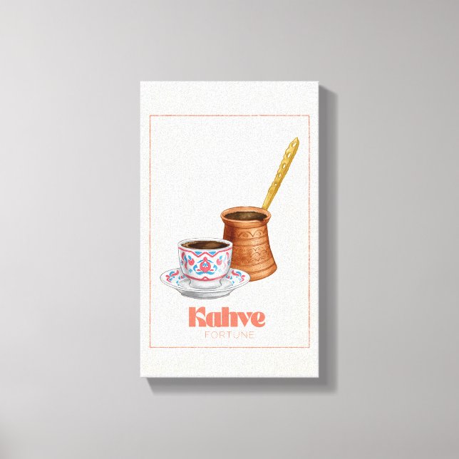 Kahve Turkiskt kaffe Ödets och kulturarvets canvas (Framsida)