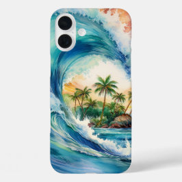 Kai Aloha Motu Watercolor Wave
