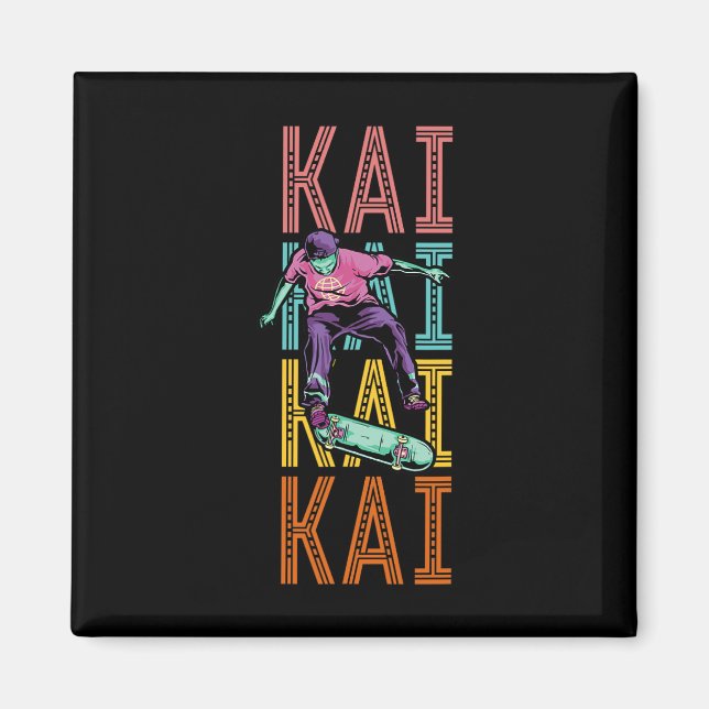 Kai Custom Skateboarding Hob  Magnet (Framsidan)