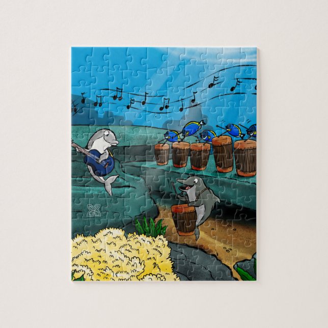 Kai Dolphin Jamming in Africa Puzzle Pussel (Vertikal)