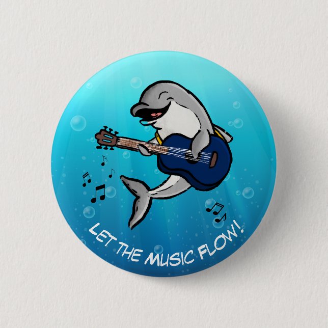 Kai Dolphin's Musical Bliss Button - 'Let the Musi Knapp (Framsida)