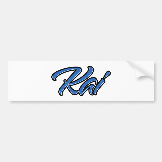 Kai Namn blue Aufkleber Sticker Autoaufkleber Bildekal (Framsidan)