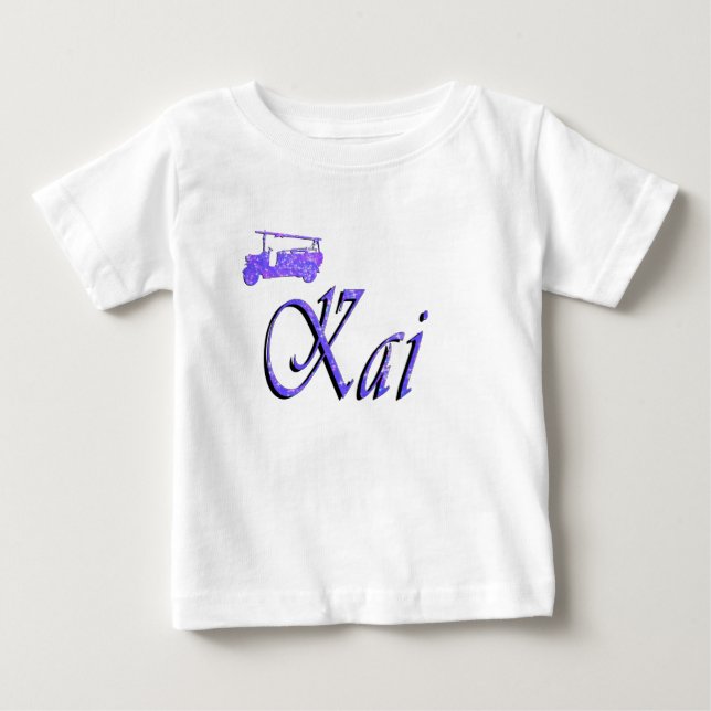 Kai namn med brandbil, t shirt (Framsida)