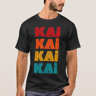 Kai Namn, Retro gav Namn färgstarkt infogningsteck T Shirt