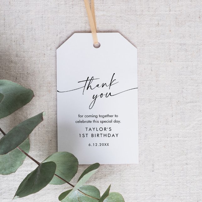 KAIA Modern Födelsedagsfest-favorittagg Presentetikett (Skapare uppladdad)