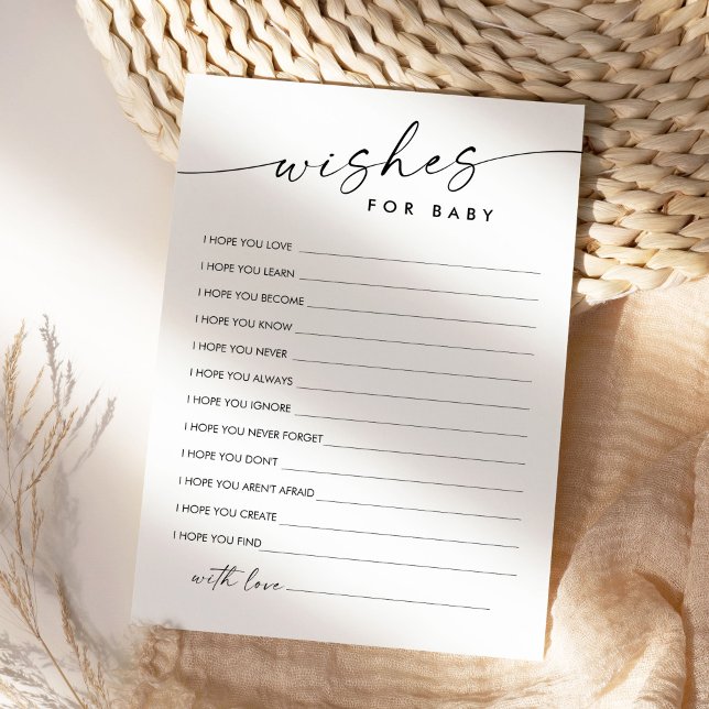 KAIA Önskemål för Baby Advice Card Inbjudningar (Skapare uppladdad)
