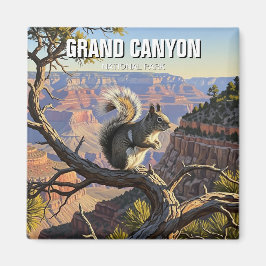 Kaibab Squirrel i Grand Canyon nationalpark Magnet