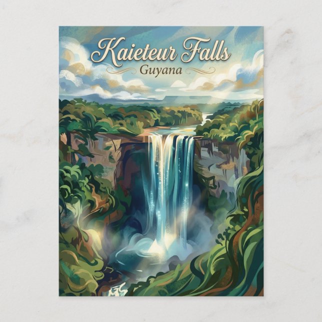 Kaieteurfallen Guyana Vykort (Framsida)