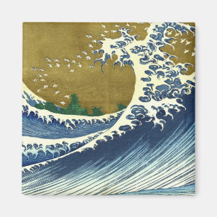 Kaijo no Fuji Hokusai våg Kanagawa mästerverk Magnet