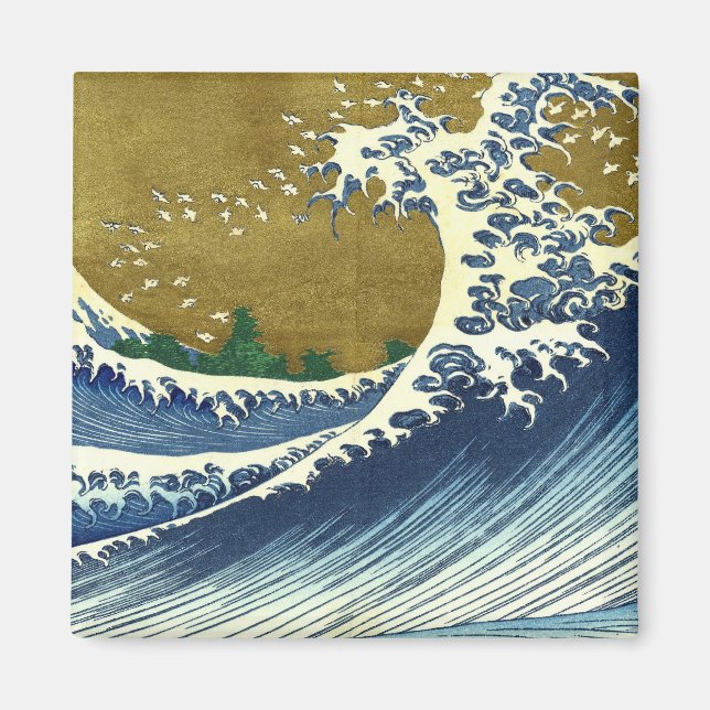 Kaijo no Fuji Hokusai wave Kanagawa mästerverk Magnet (Framsidan)