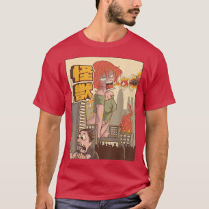 Kaiju Anime Girl Japansk monster T Shirt