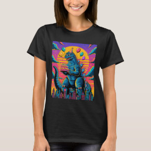 Kaiju Birthday Lloon and cake Monster Movie Bday D T Shirt