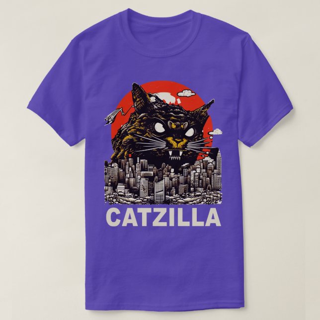 Kaiju Cat Monster Catzilla 4 T Shirt (Design framsida)