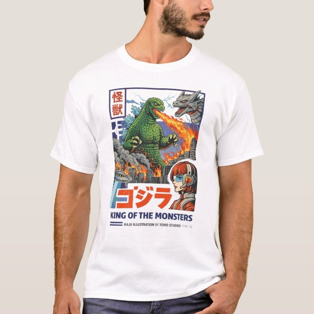 Kaiju City Destruction T Shirt (Framsida)