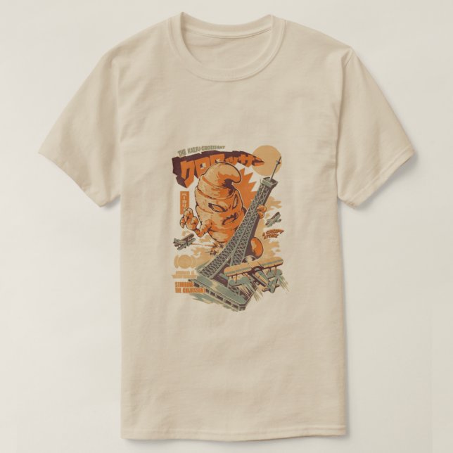 Kaiju Croissant Effel Paris T-shirt (Design framsida)