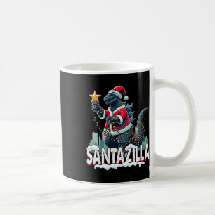 Kaiju jul Santazilla japanska monster dinosaurie Kaffemugg