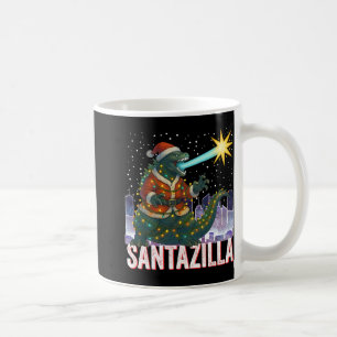Kaiju jul Santazilla japanska monster dinosaurie Kaffemugg